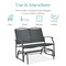 Best Choice Products 2-Person Outdoor Swing Glider, Steel Patio Loveseat, Bench Rocker w/ Armrests